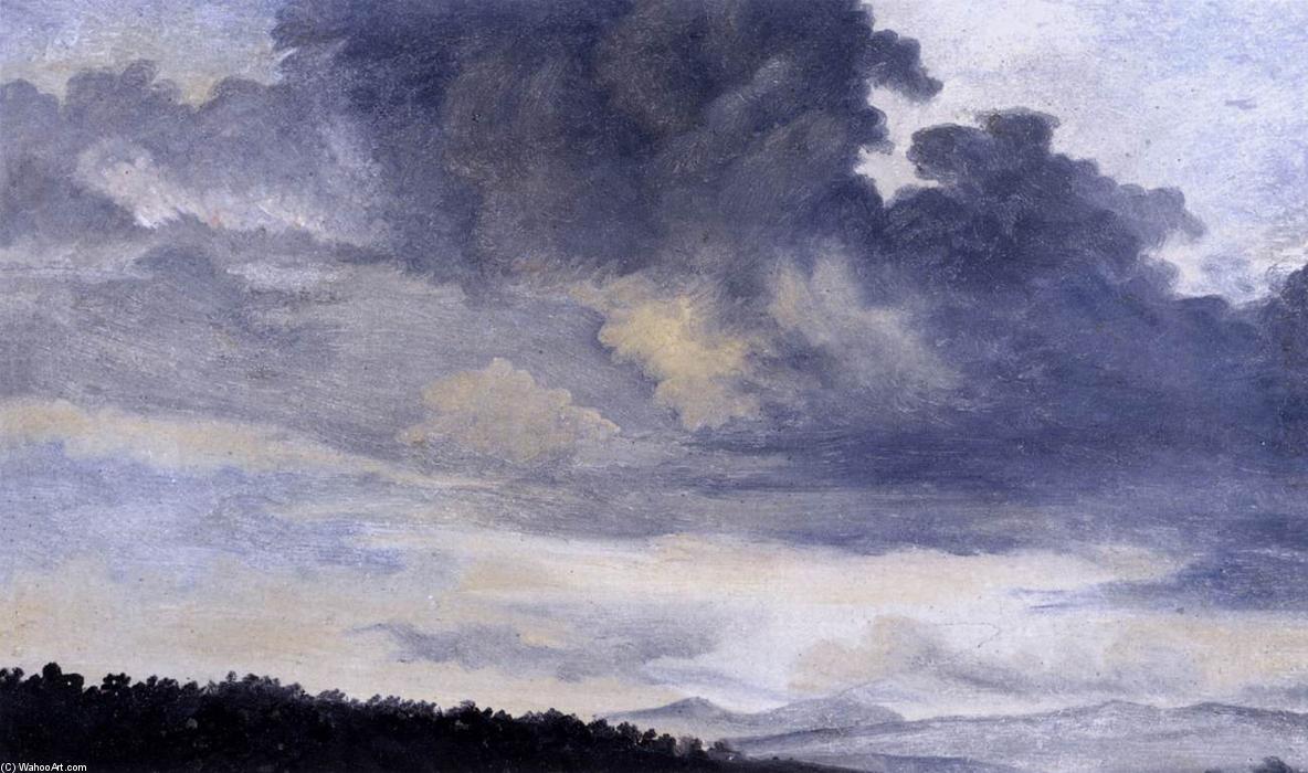 Wikioo.org - The Encyclopedia of Fine Arts - Painting, Artwork by Pierre Henri De Valenciennes - Rome: Study of Clouds