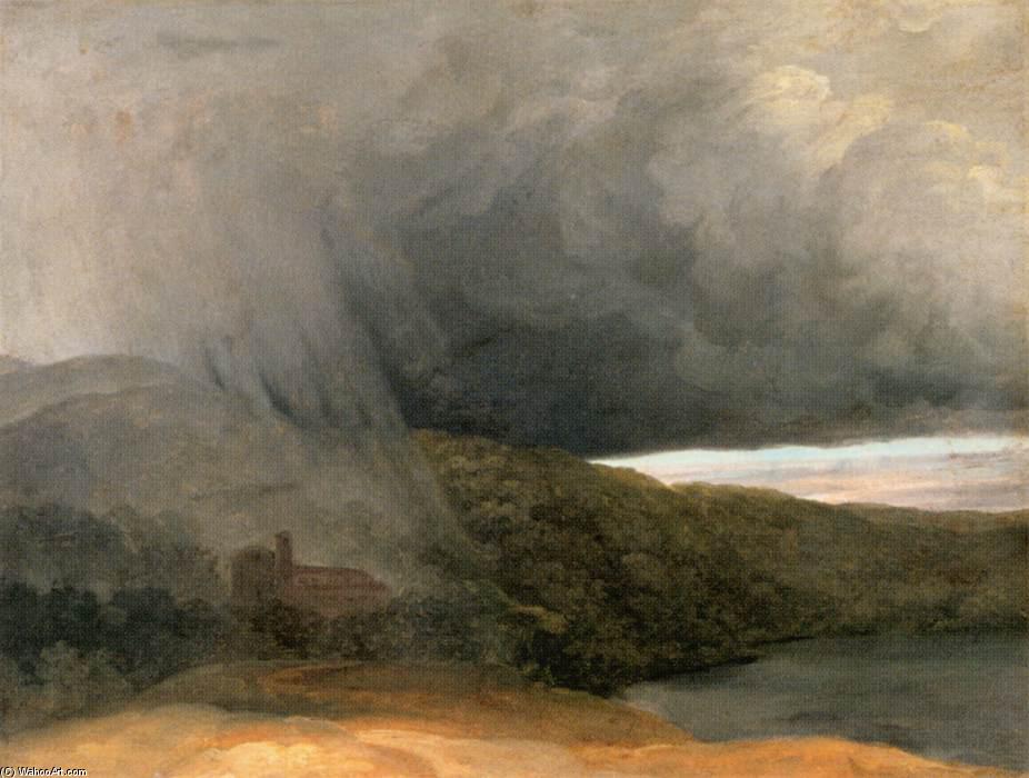 WikiOO.org - Encyclopedia of Fine Arts - Lukisan, Artwork Pierre Henri De Valenciennes - Storm by a Lake