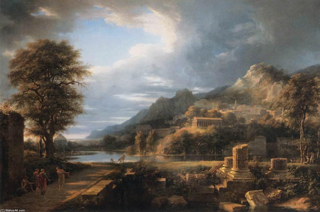 Wikioo.org - The Encyclopedia of Fine Arts - Painting, Artwork by Pierre Henri De Valenciennes - The Ancient City of Agrigento