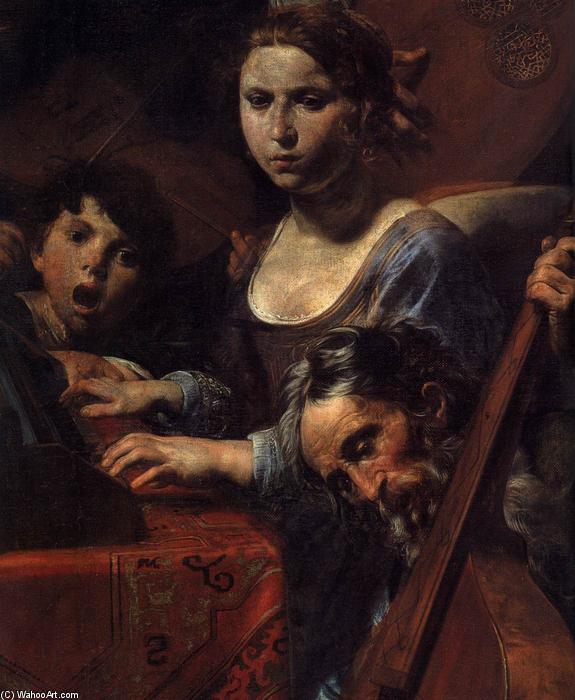 Wikioo.org - The Encyclopedia of Fine Arts - Painting, Artwork by Valentin De Boulogne - Company with Fortune-Teller (detail)
