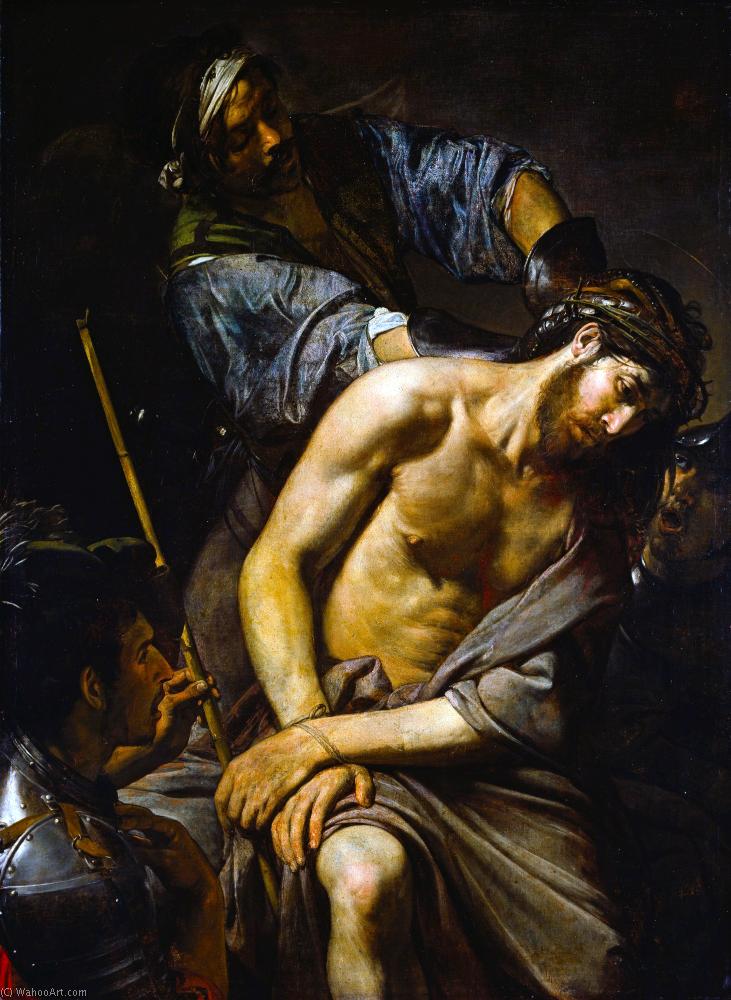 WikiOO.org - Encyclopedia of Fine Arts - Maleri, Artwork Valentin De Boulogne - Crowning with Thorns
