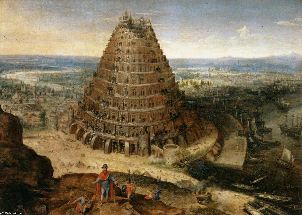 Wikioo.org - The Encyclopedia of Fine Arts - Painting, Artwork by Lucas Van Valkenborch - The Tower of Babel