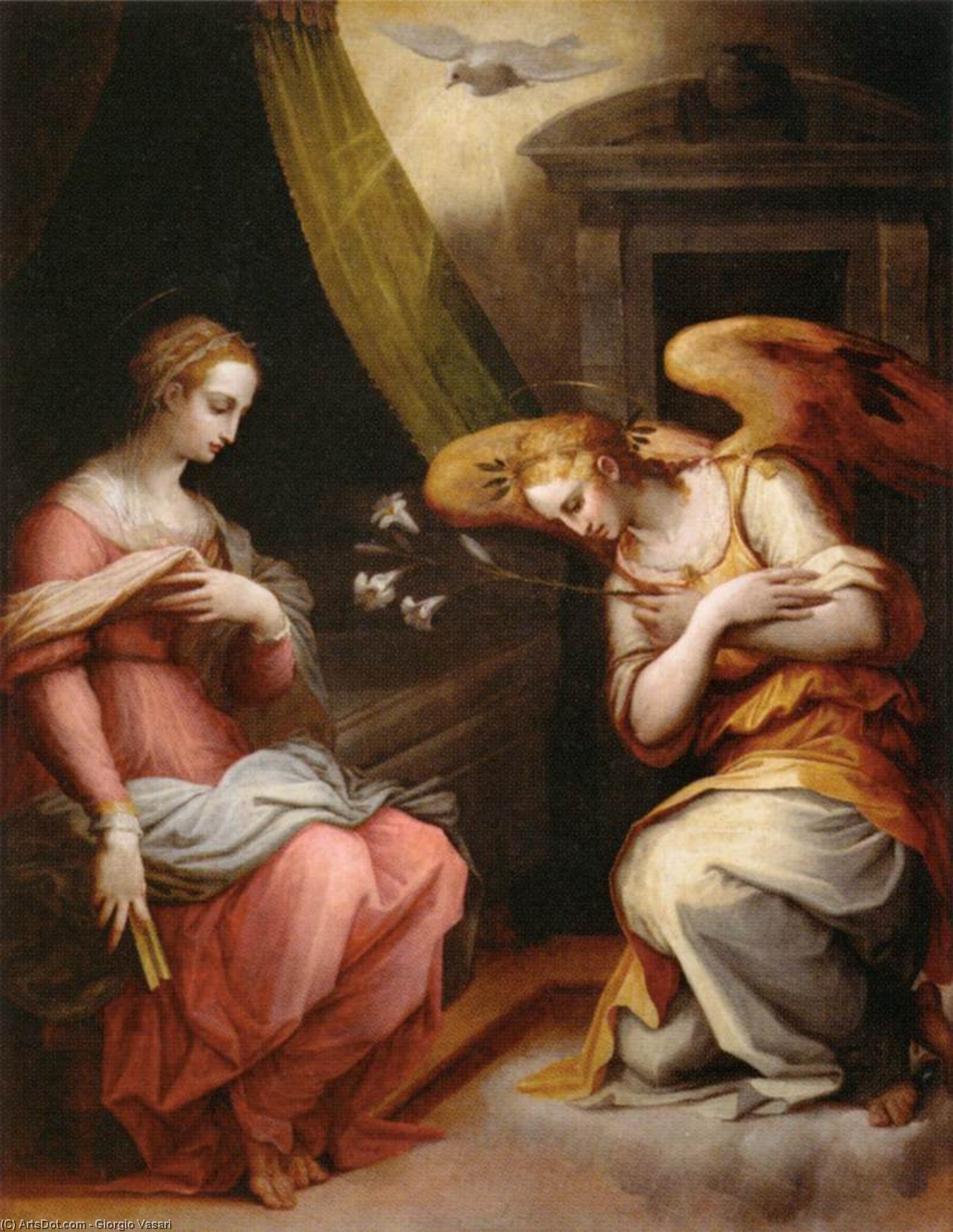 WikiOO.org - אנציקלופדיה לאמנויות יפות - ציור, יצירות אמנות Giorgio Vasari - Annunciation