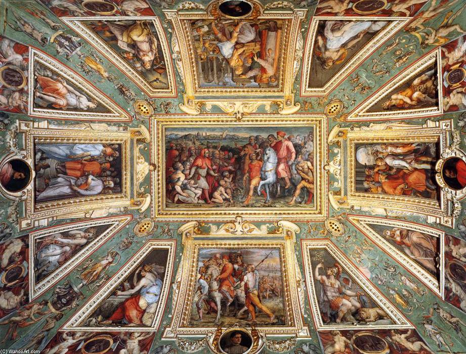 WikiOO.org – 美術百科全書 - 繪畫，作品 Giorgio Vasari -  天花板  装修