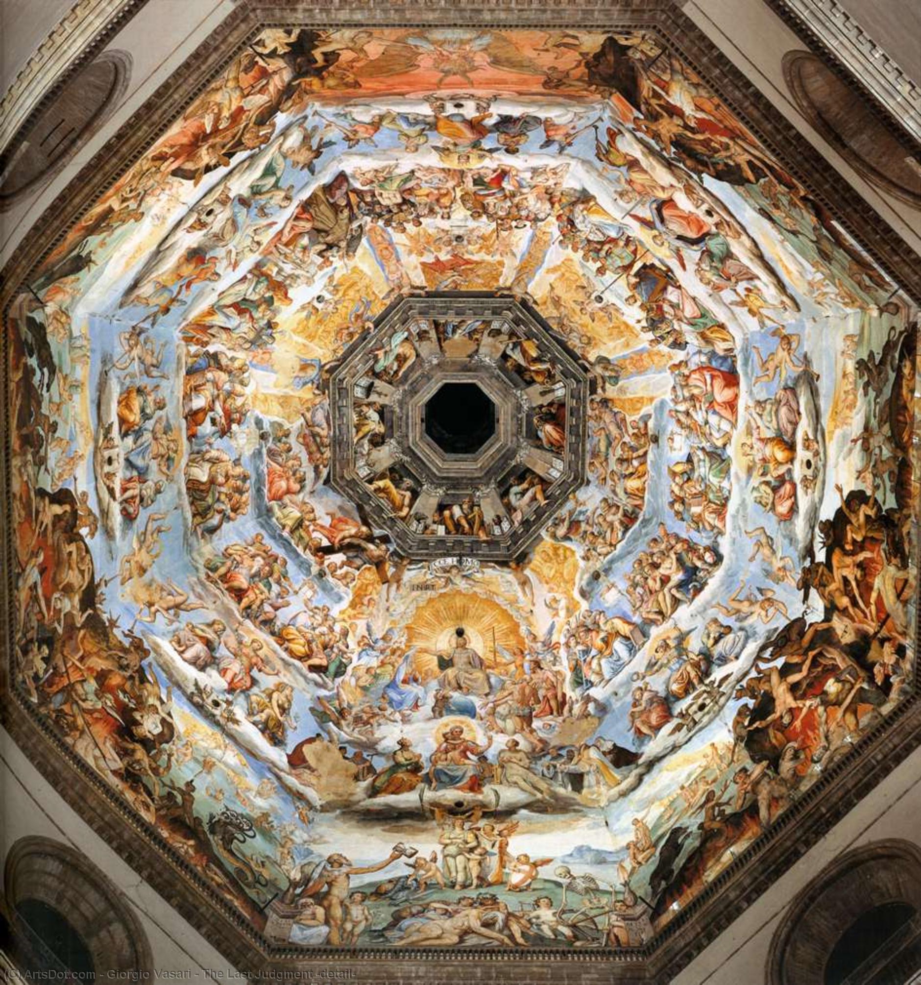 Wikioo.org – La Enciclopedia de las Bellas Artes - Pintura, Obras de arte de Giorgio Vasari - el último juicio Detalle