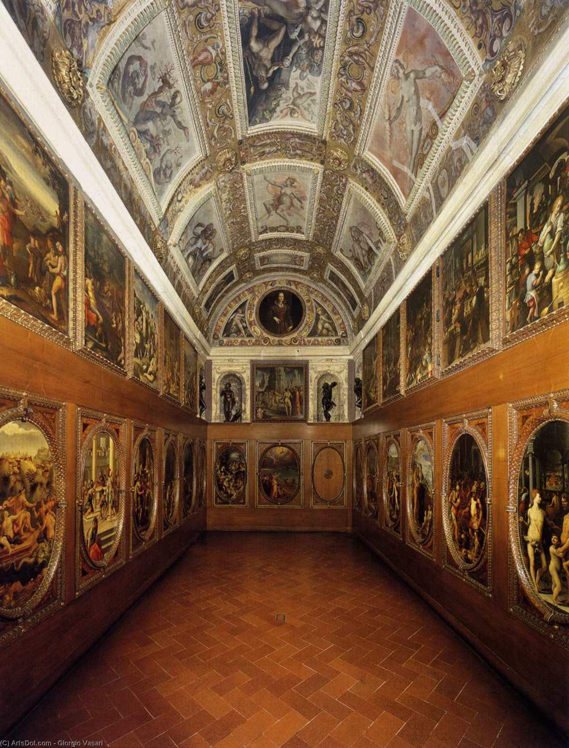 Wikioo.org - Die Enzyklopädie bildender Kunst - Malerei, Kunstwerk von Giorgio Vasari - Blick auf die Studiolo