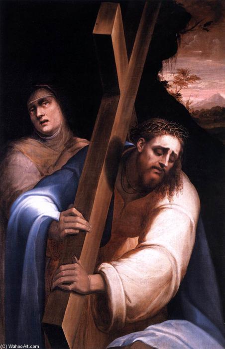 Wikioo.org - The Encyclopedia of Fine Arts - Painting, Artwork by Giovanni De' Vecchi - Carrying the Cross