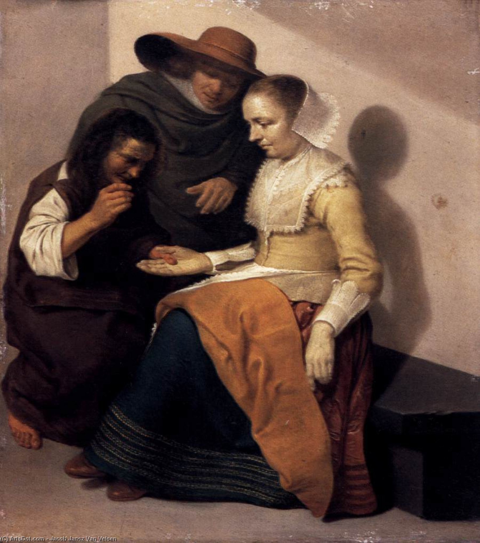 Wikioo.org - The Encyclopedia of Fine Arts - Painting, Artwork by Jacob Jansz Van Velsen - The Fortune Teller