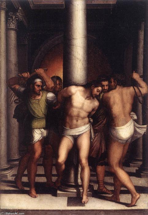 Wikioo.org - The Encyclopedia of Fine Arts - Painting, Artwork by Marcello Venusti - The Flagellation of Christ
