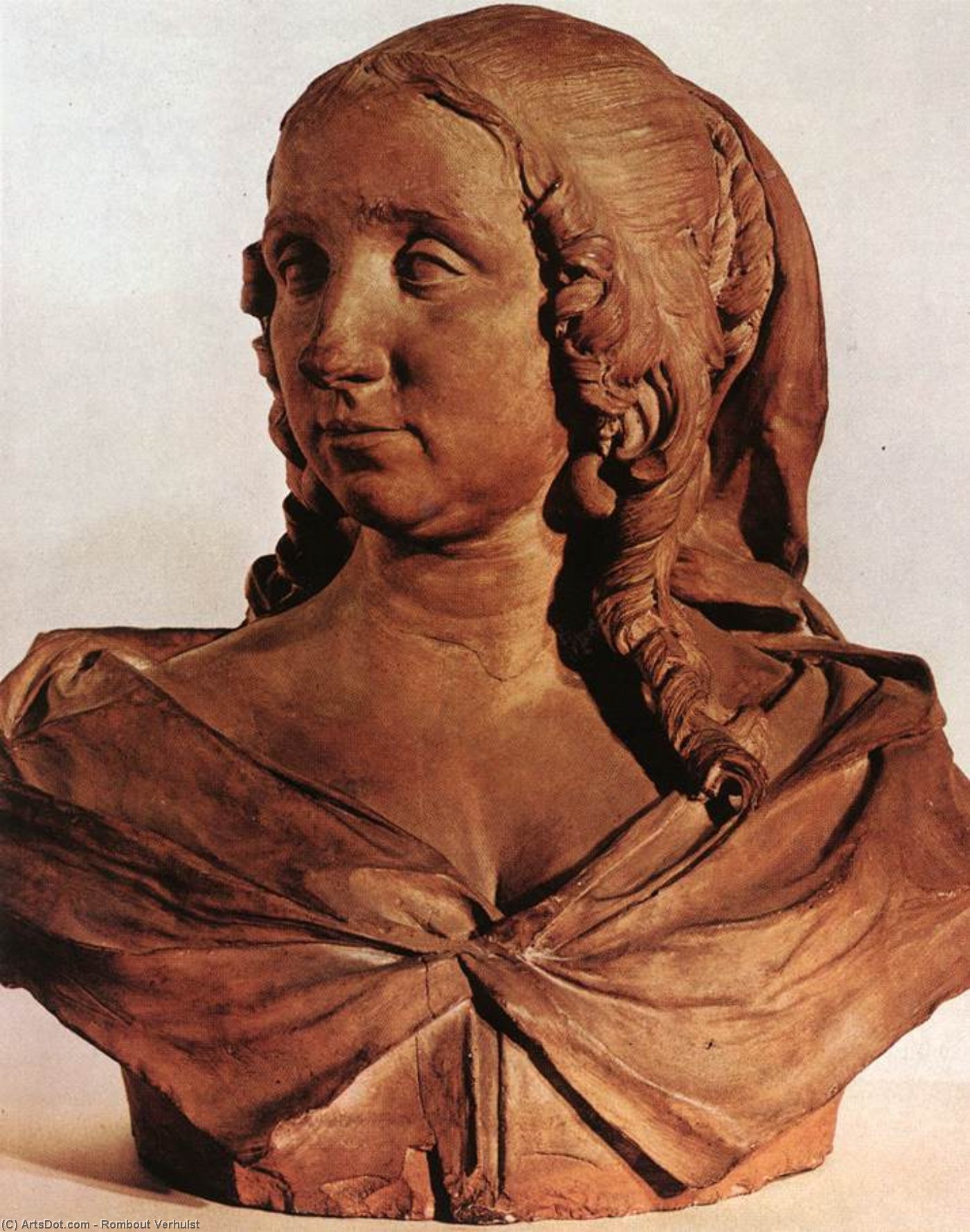 WikiOO.org - אנציקלופדיה לאמנויות יפות - ציור, יצירות אמנות Rombout Verhulst - Bust of Marie von Reygersberg
