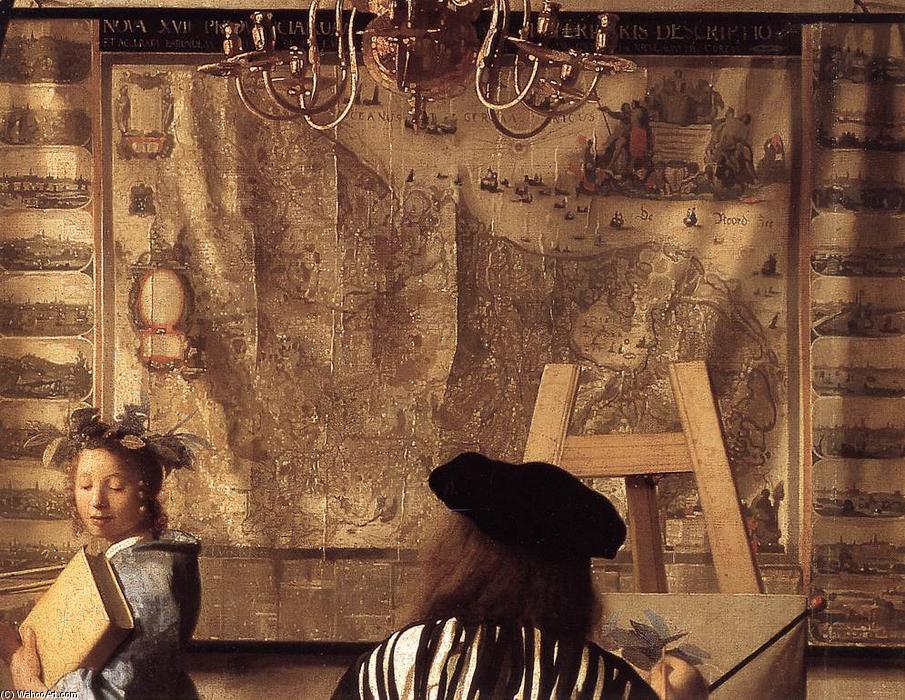 WikiOO.org - Encyclopedia of Fine Arts - Malba, Artwork Jan Vermeer - The Art of Painting (detail)