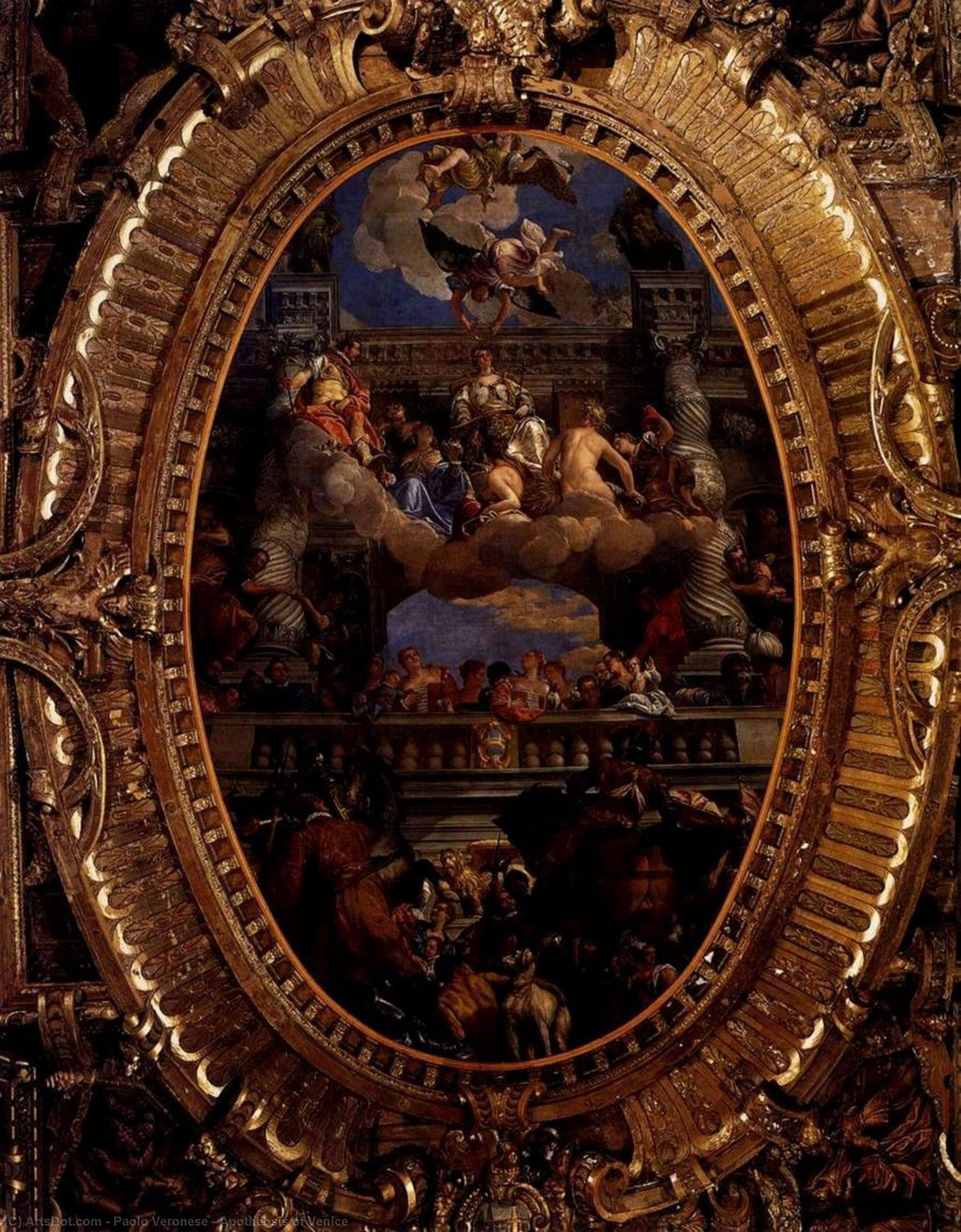 Wikioo.org – La Enciclopedia de las Bellas Artes - Pintura, Obras de arte de Paolo Veronese - Apoteosis todaclasede  venecia