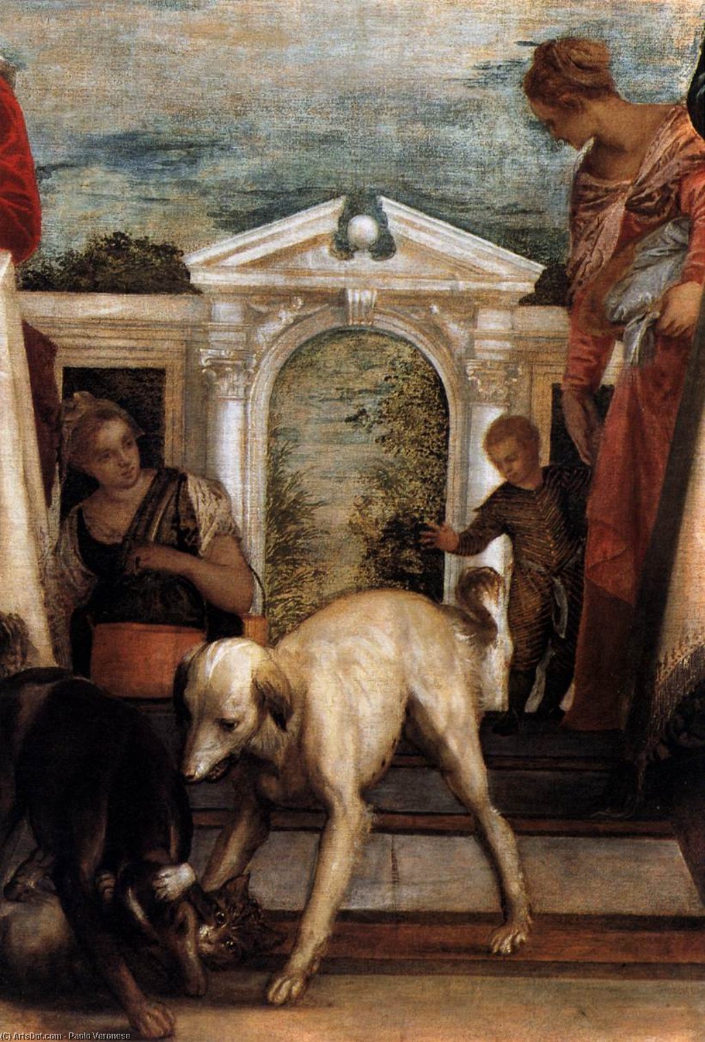 Wikioo.org - The Encyclopedia of Fine Arts - Painting, Artwork by Paolo Veronese - Feast at the House of Simon (detail)