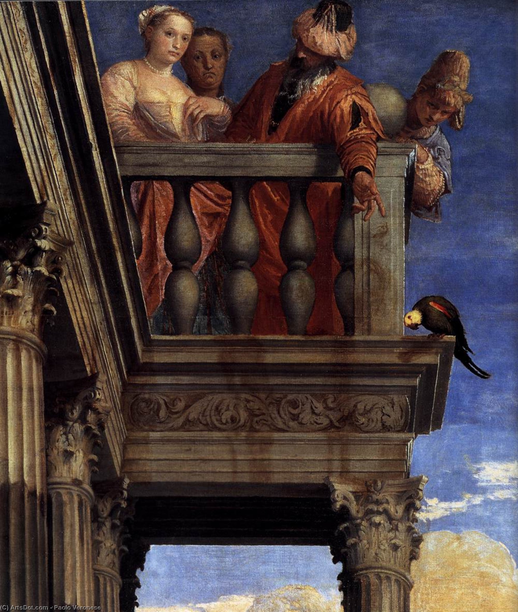Wikioo.org - The Encyclopedia of Fine Arts - Painting, Artwork by Paolo Veronese - Feast in the House of Simon (detail)