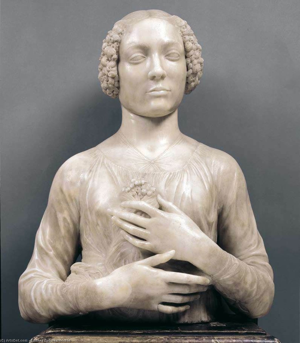 Wikioo.org - สารานุกรมวิจิตรศิลป์ - จิตรกรรม Andrea Del Verrocchio - Portrait of a Woman