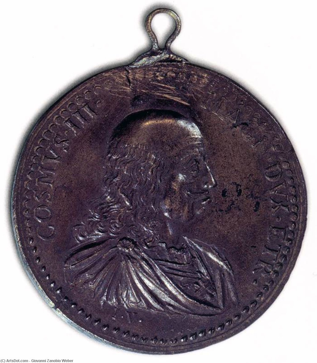 Wikioo.org - สารานุกรมวิจิตรศิลป์ - จิตรกรรม Giovanni Zanobio Weber - Medal of Grand Duke Cosimo III