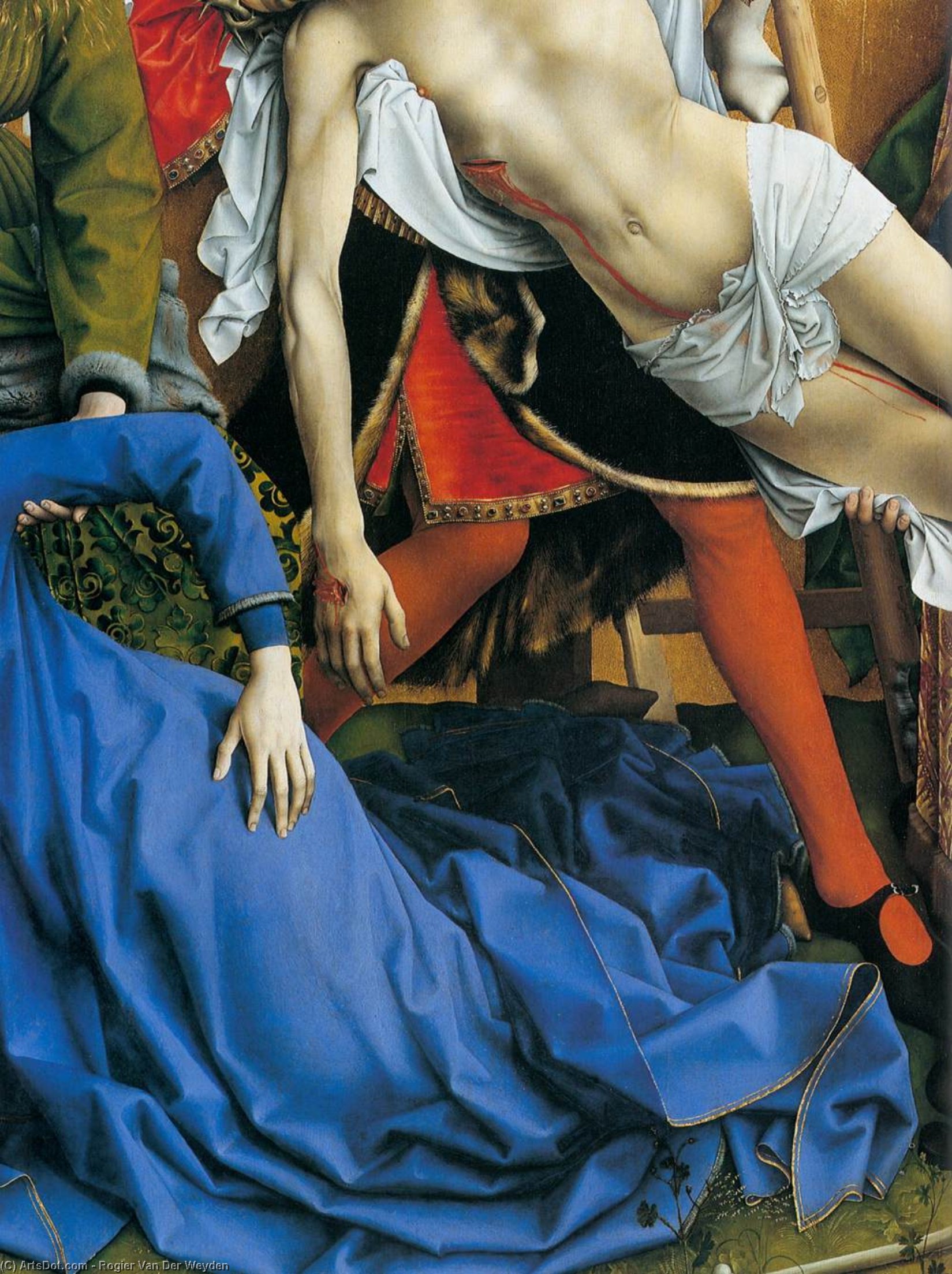 Wikioo.org - The Encyclopedia of Fine Arts - Painting, Artwork by Rogier Van Der Weyden - Deposition (detail)
