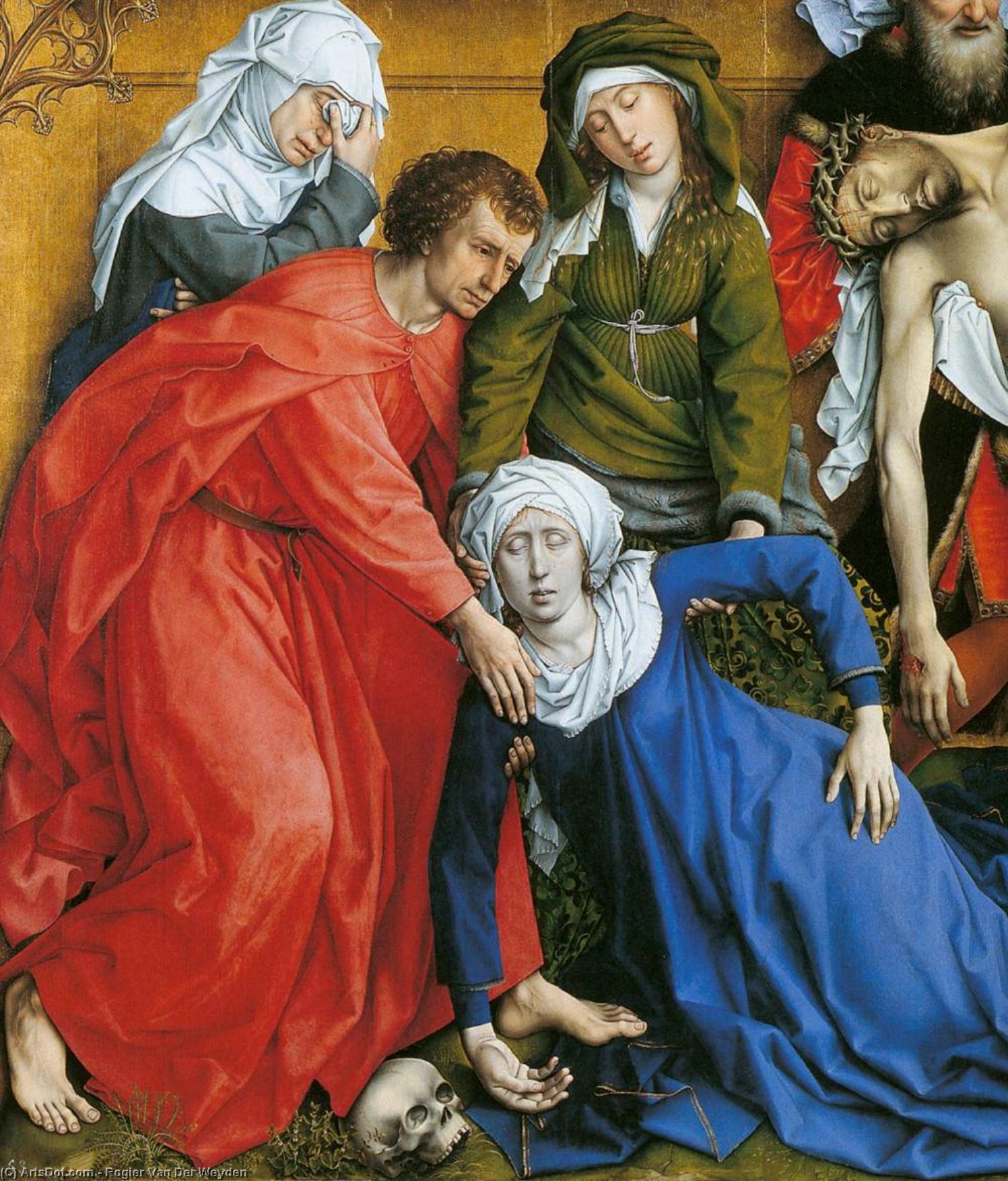 Wikioo.org - The Encyclopedia of Fine Arts - Painting, Artwork by Rogier Van Der Weyden - Deposition (detail)