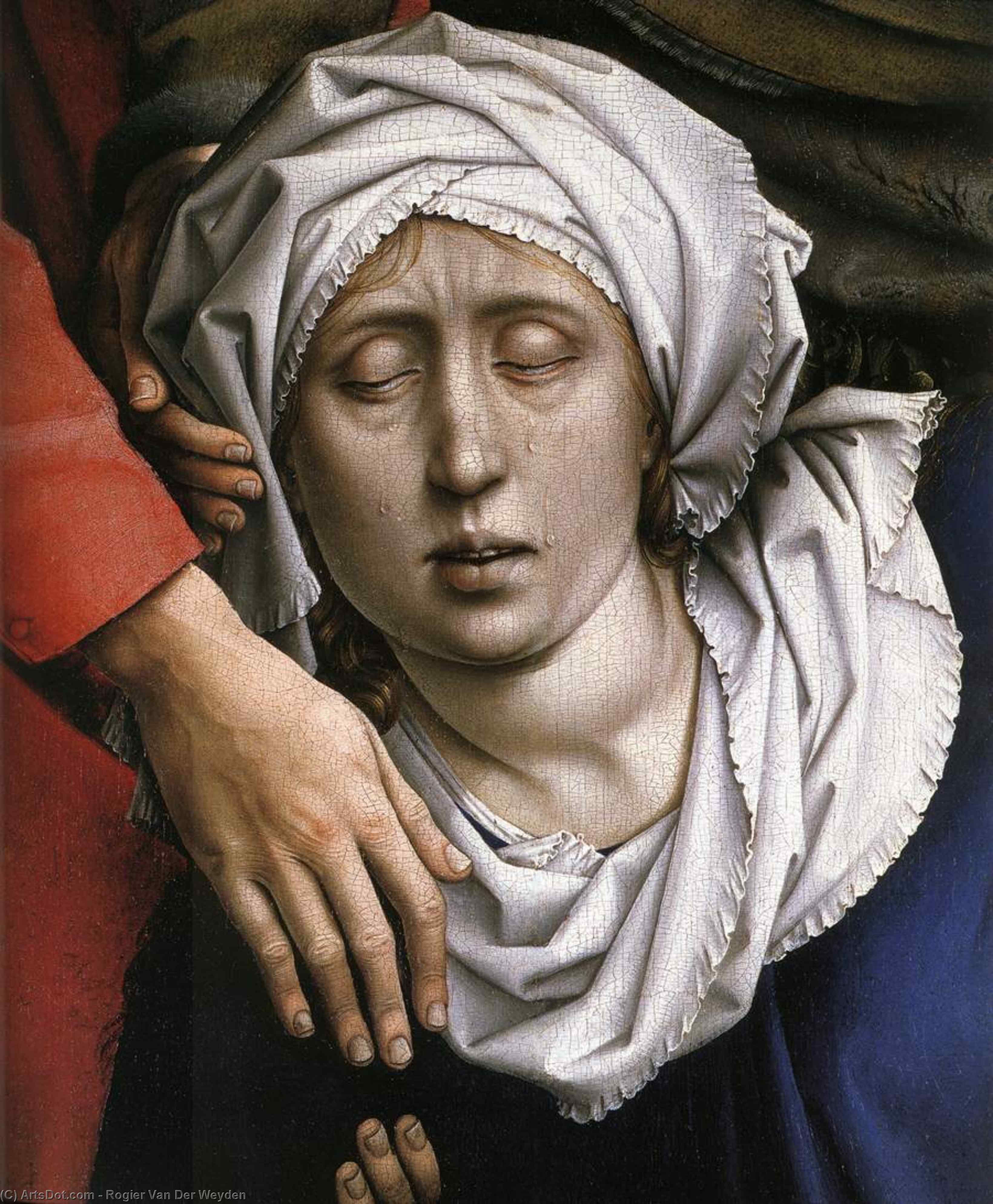 Wikioo.org – L'Encyclopédie des Beaux Arts - Peinture, Oeuvre de Rogier Van Der Weyden - Déposition détail