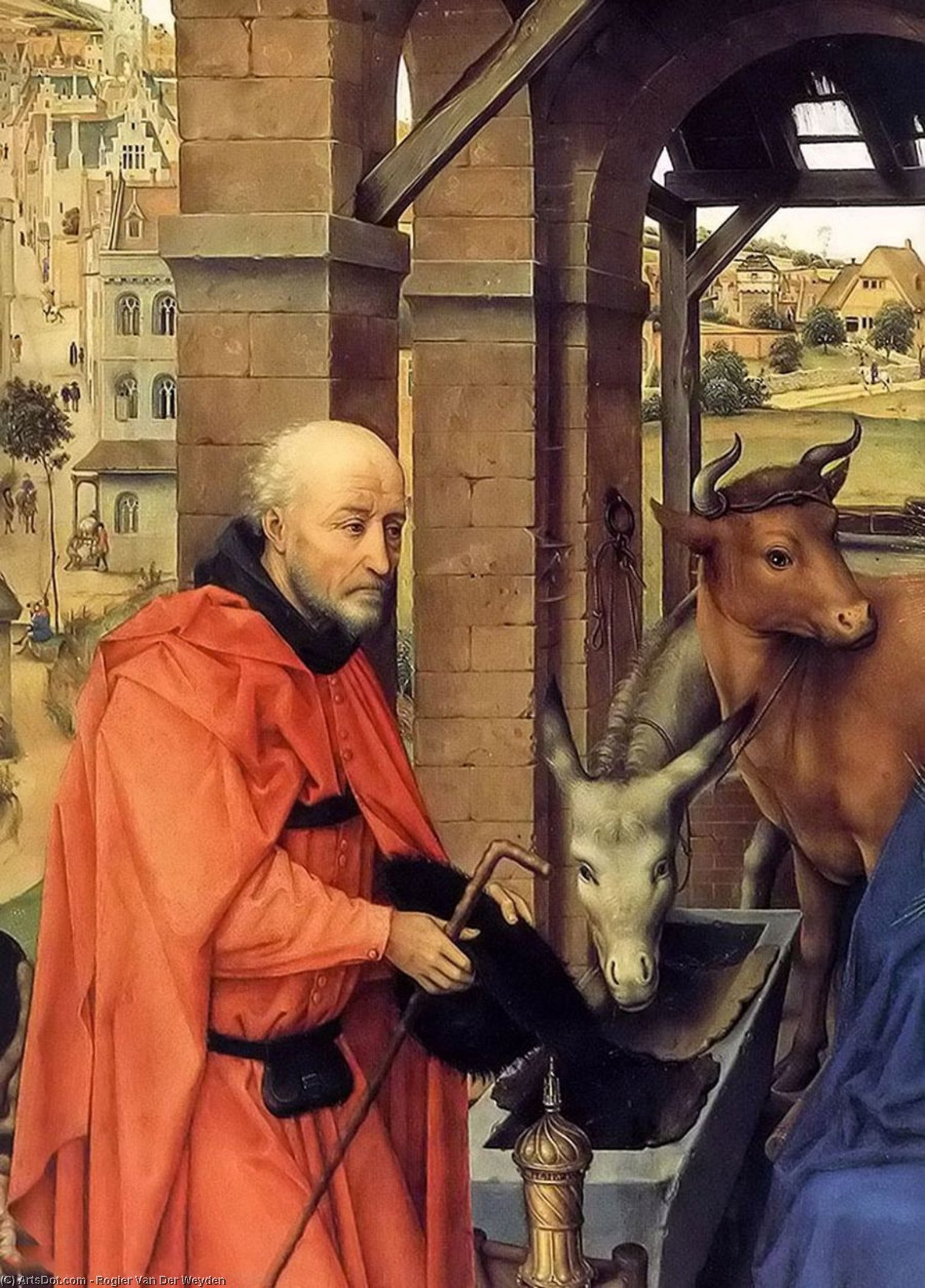 Wikioo.org - Die Enzyklopädie bildender Kunst - Malerei, Kunstwerk von Rogier Van Der Weyden - St Columba Altar Ausschnitt