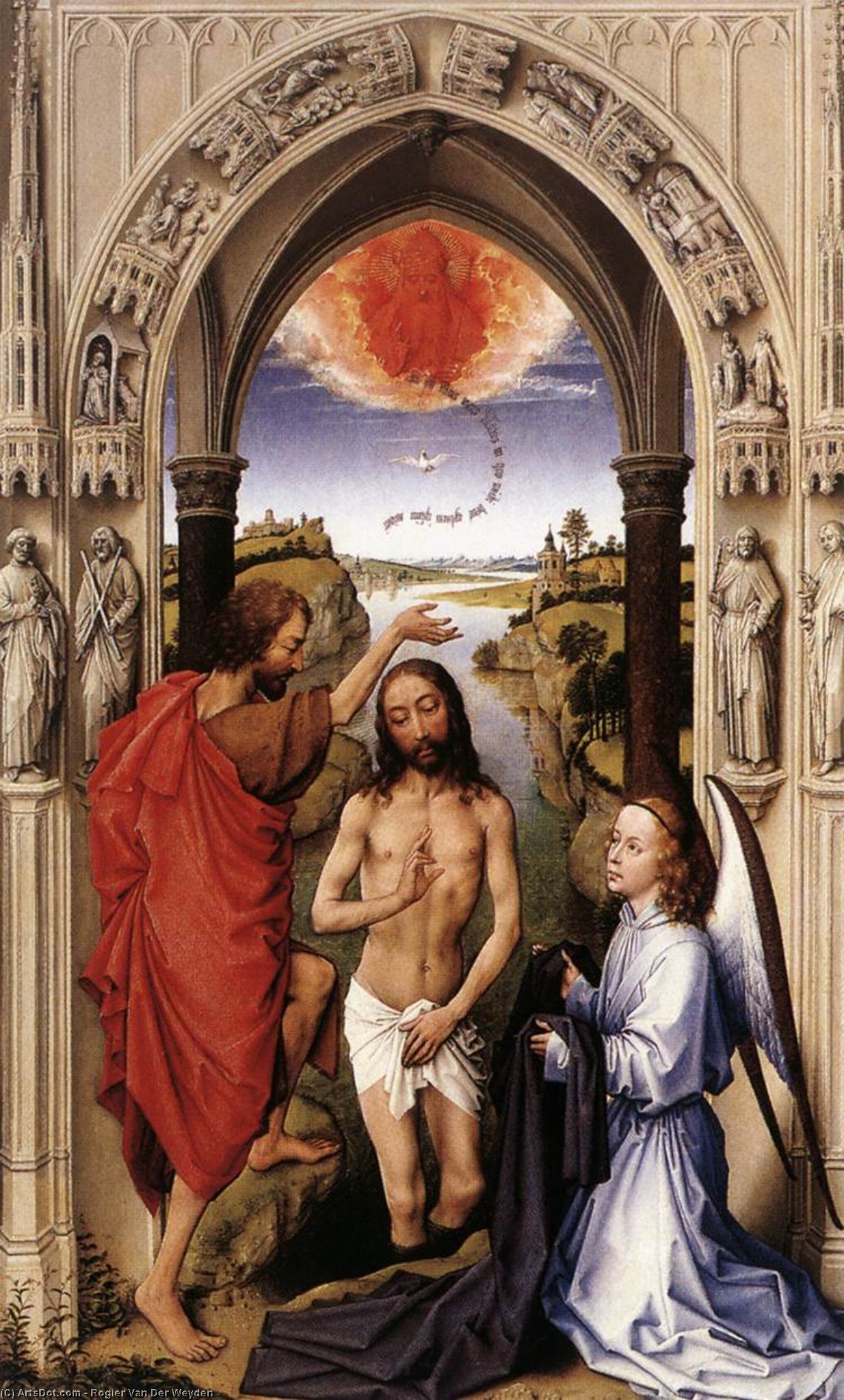 WikiOO.org - 百科事典 - 絵画、アートワーク Rogier Van Der Weyden - 聖ヨハネの祭壇画 中央  パネル