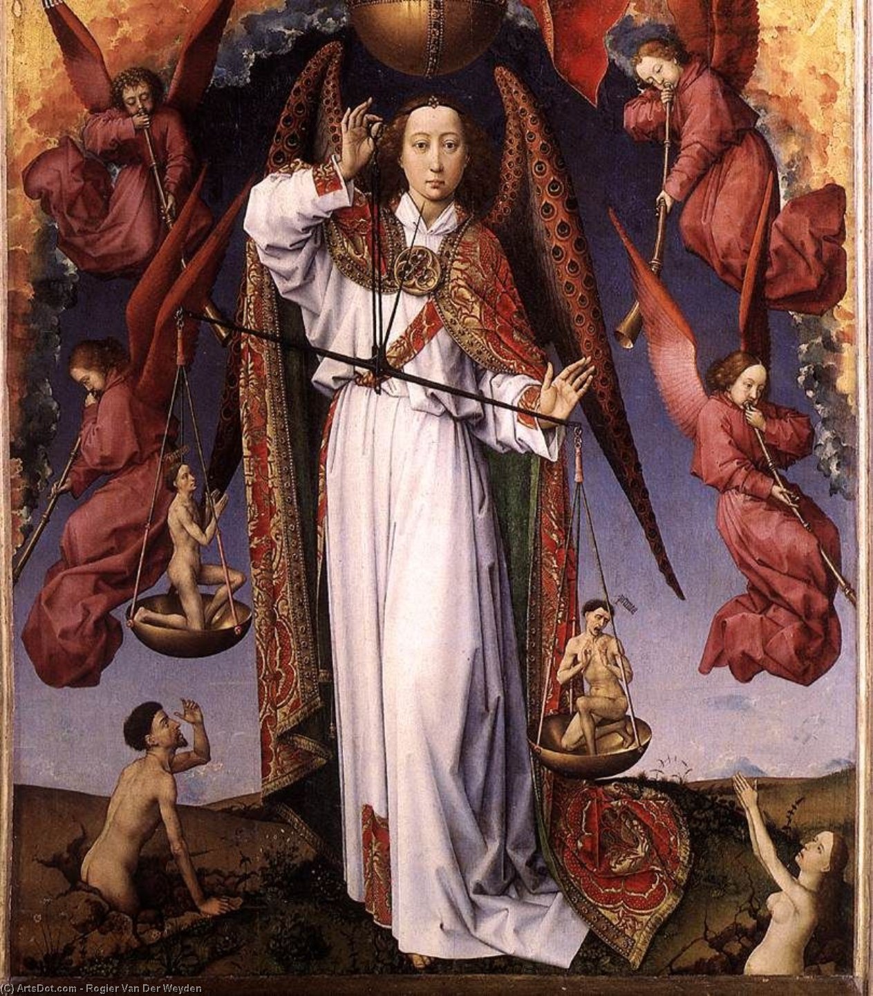 Wikioo.org - The Encyclopedia of Fine Arts - Painting, Artwork by Rogier Van Der Weyden - The Last Judgment (detail) (11)