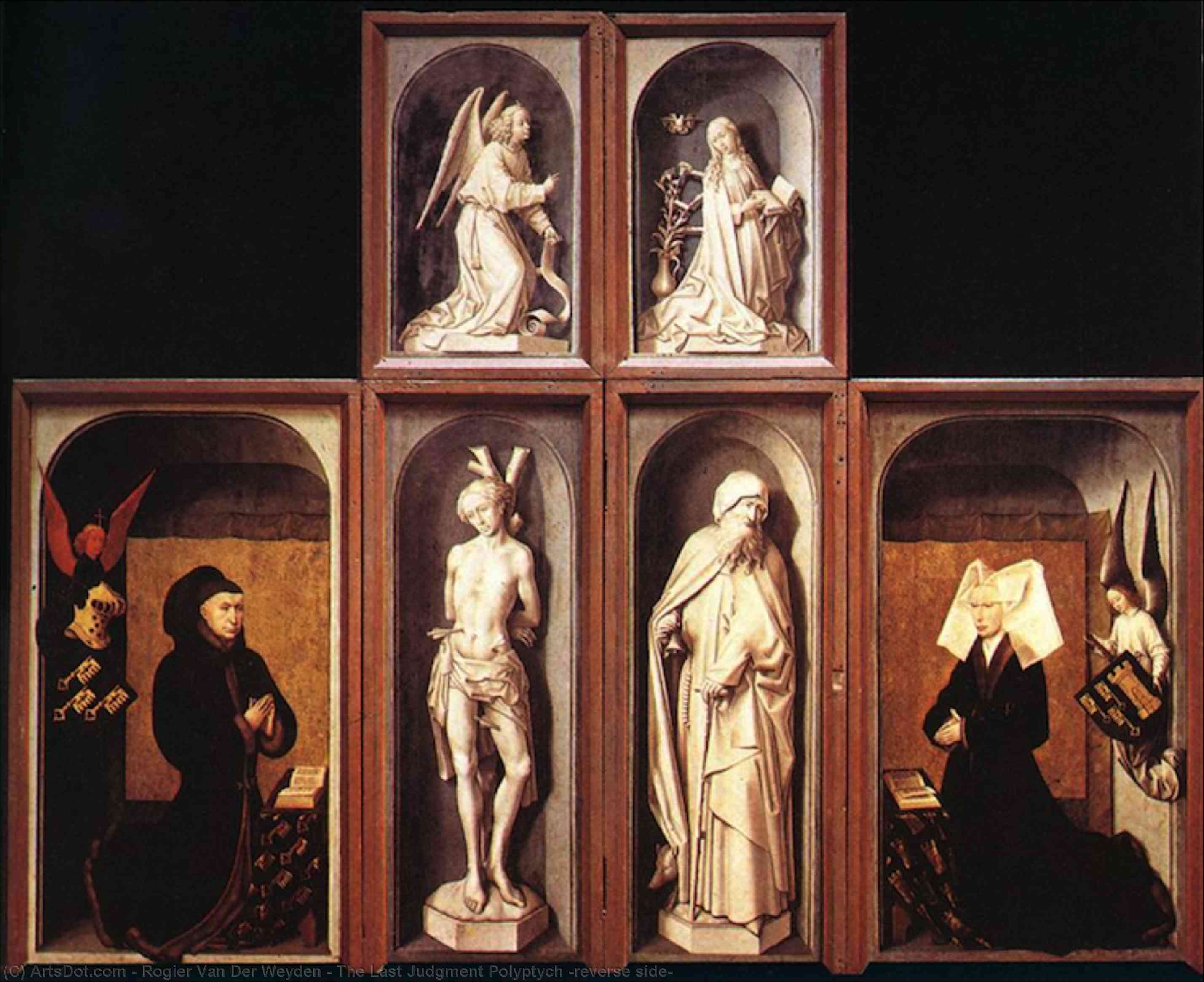 WikiOO.org - Encyclopedia of Fine Arts - Maľba, Artwork Rogier Van Der Weyden - The Last Judgment Polyptych (reverse side)
