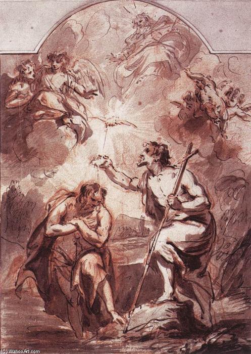 Wikioo.org – L'Enciclopedia delle Belle Arti - Pittura, Opere di Jacob De Wit - Battesimo di Cristo nel Giordano