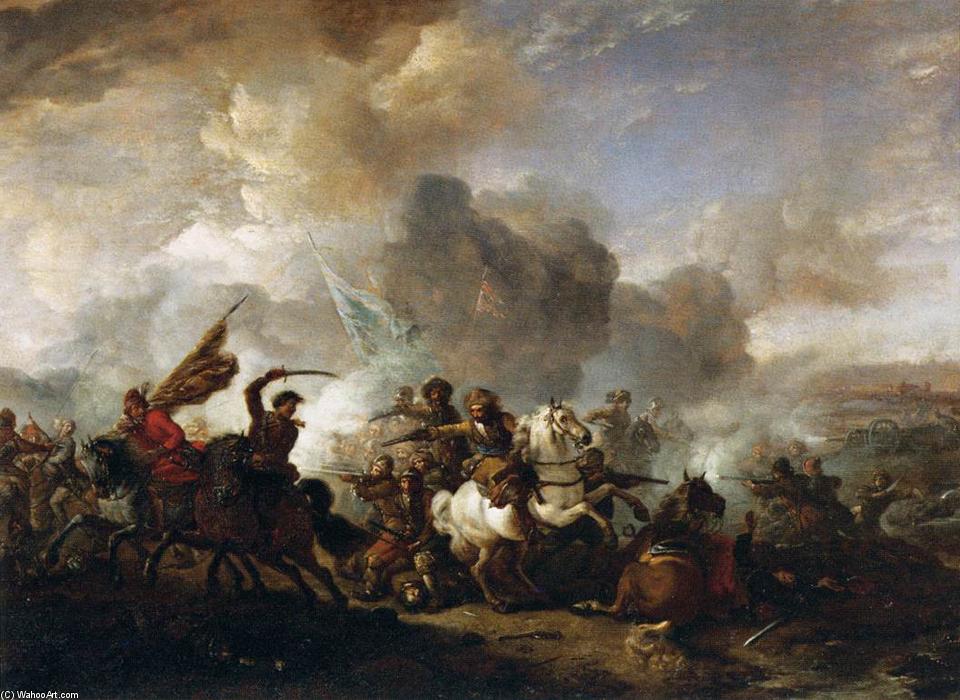Wikioo.org - The Encyclopedia of Fine Arts - Painting, Artwork by Philips Wouwerman - Skirmish of Horsemen between Orientals and Imperials