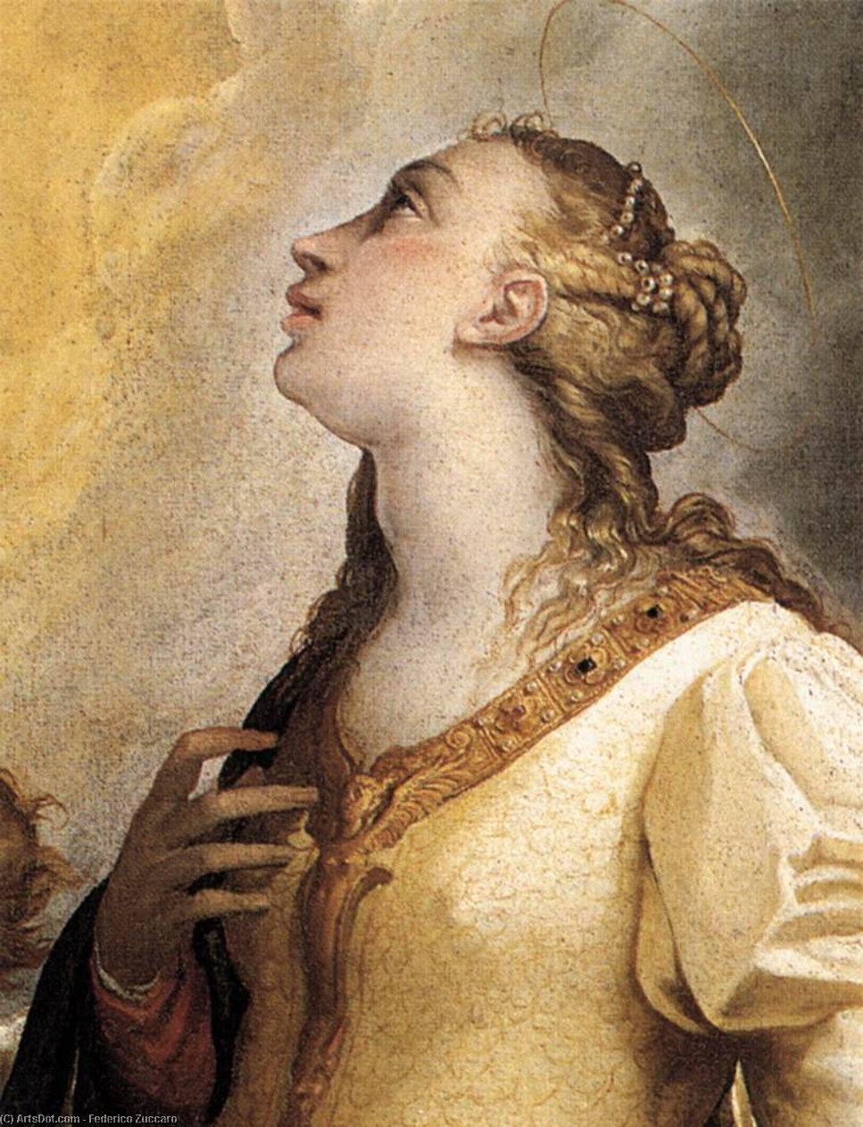 WikiOO.org - אנציקלופדיה לאמנויות יפות - ציור, יצירות אמנות Federico Zuccari - Assumption of the Virgin (detail)