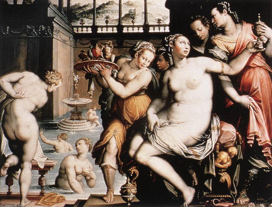 Wikioo.org – L'Encyclopédie des Beaux Arts - Peinture, Oeuvre de Jacopo Zucchi - les toilettes de bathsheba