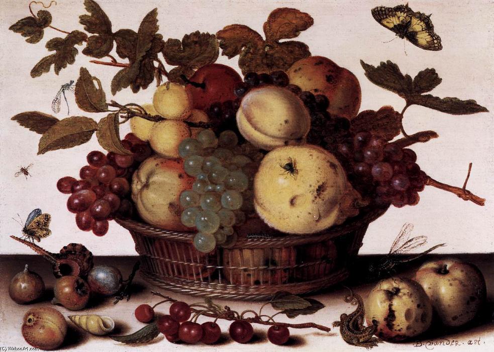 Wikioo.org - The Encyclopedia of Fine Arts - Painting, Artwork by Balthasar Van Der Ast - Basket of Fruits