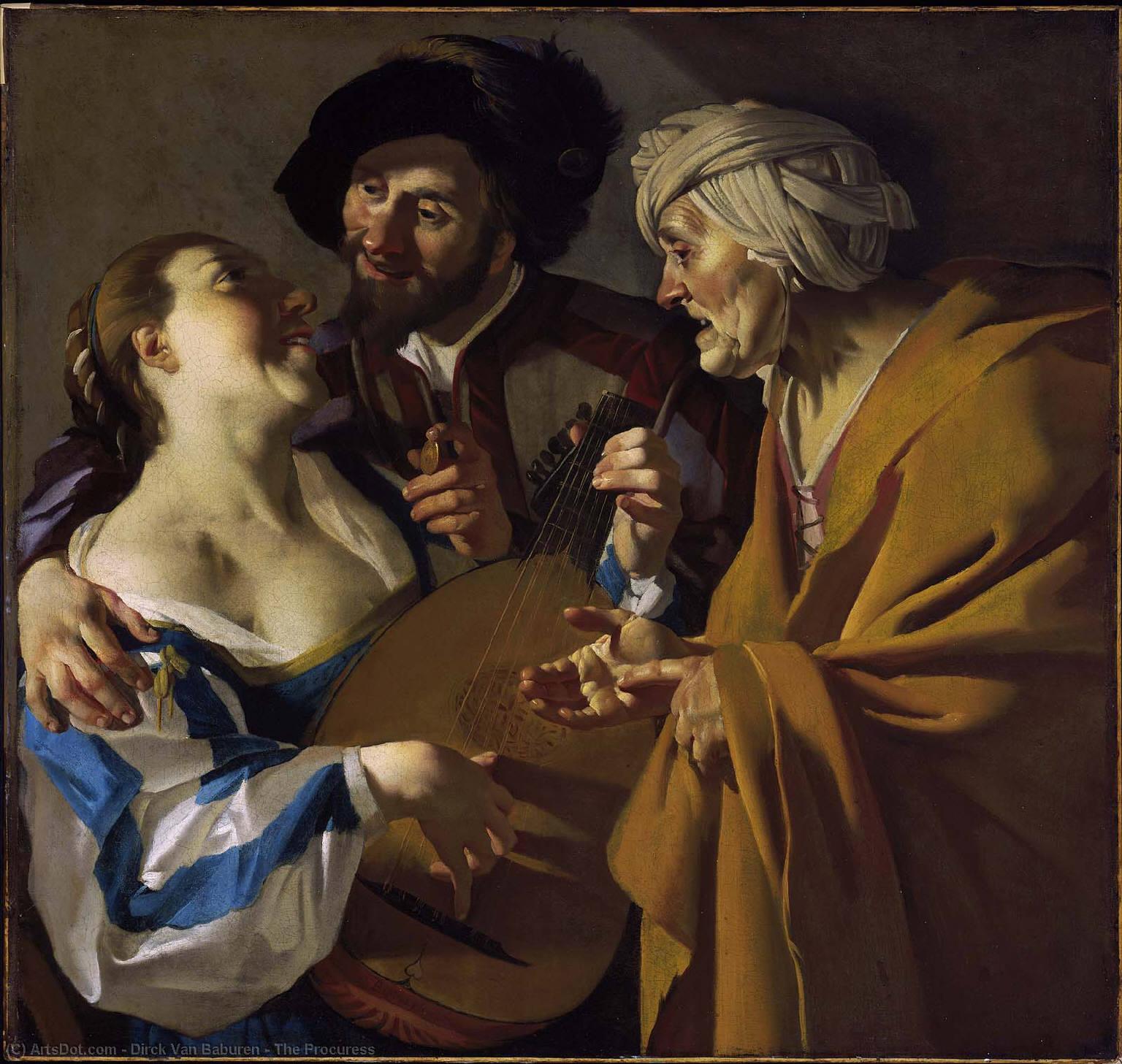 WikiOO.org - Encyclopedia of Fine Arts - Malba, Artwork Dirck Van Baburen - The Procuress