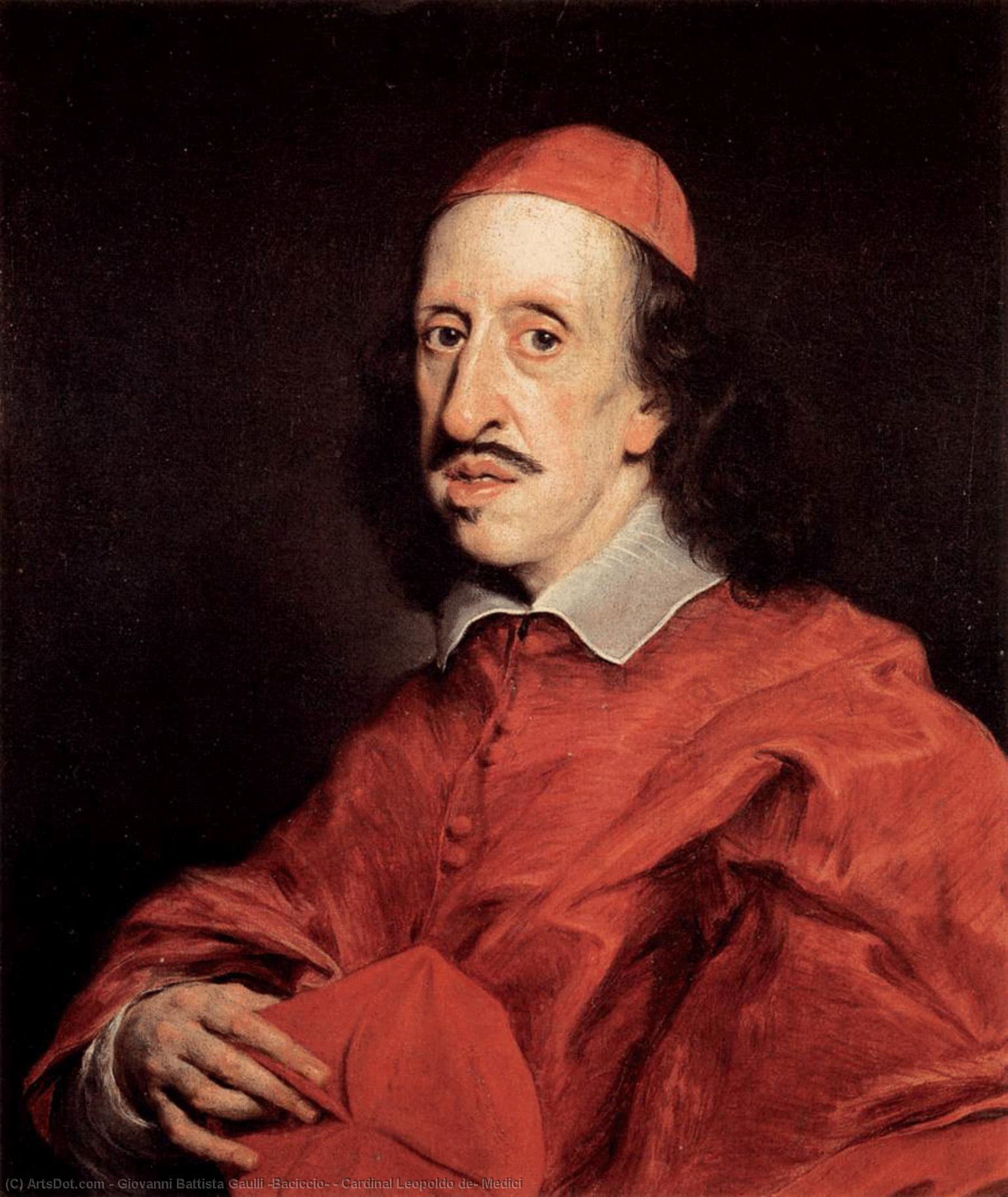 WikiOO.org - Енциклопедия за изящни изкуства - Живопис, Произведения на изкуството Giovanni Battista Gaulli (Baciccio) - Cardinal Leopoldo de' Medici