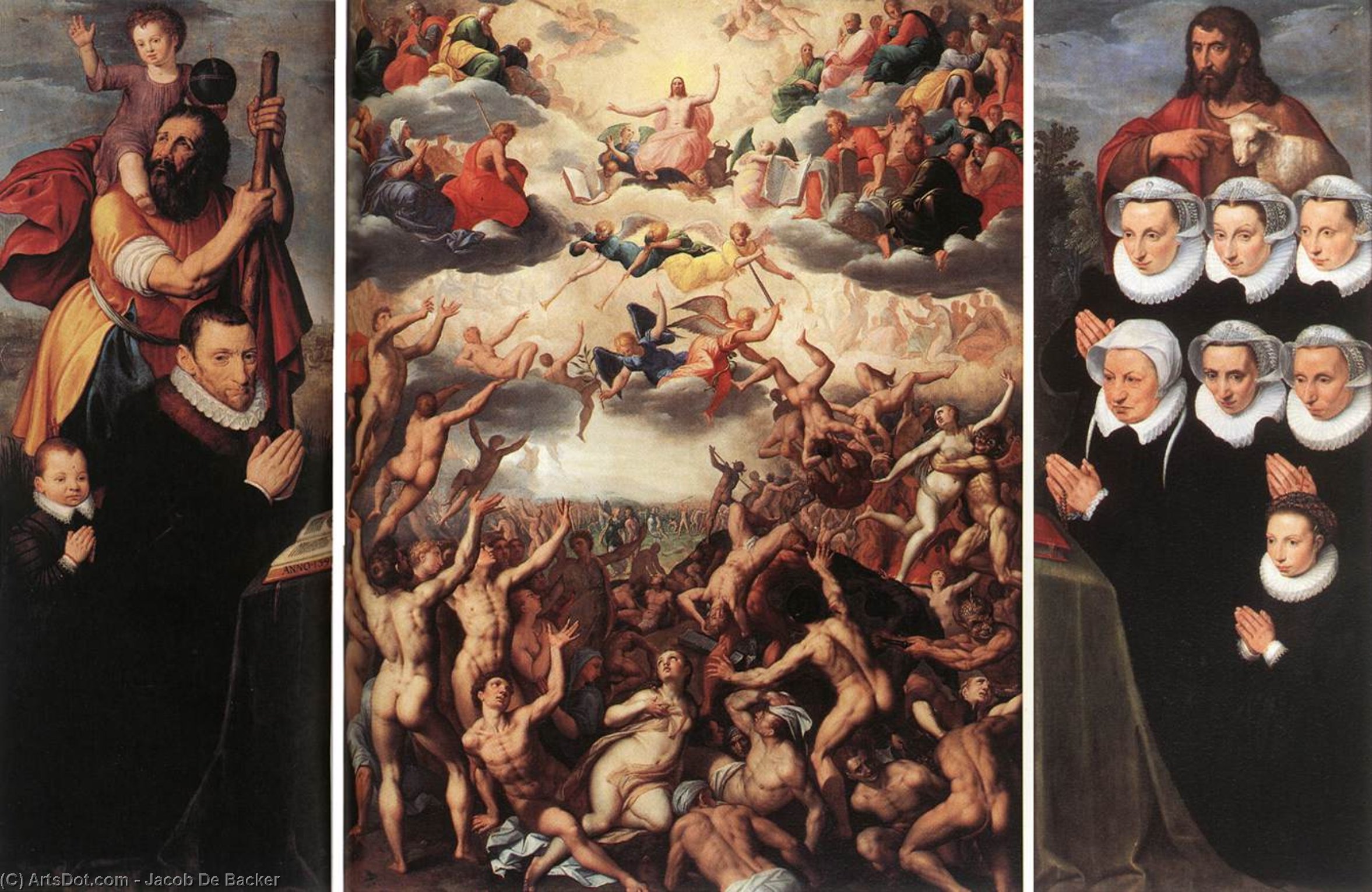Wikioo.org - The Encyclopedia of Fine Arts - Painting, Artwork by Jacob Adriaensz Backer - The Last Judgement