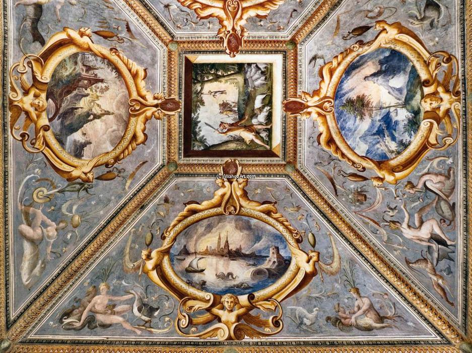Wikioo.org – L'Enciclopedia delle Belle Arti - Pittura, Opere di Cesare Baglione - grottesche con immaginario Paesaggio