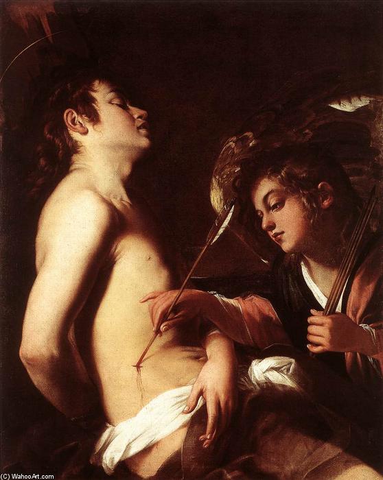 Wikioo.org - The Encyclopedia of Fine Arts - Painting, Artwork by Giovanni Baglione - St Sebastian Healed by an Angel