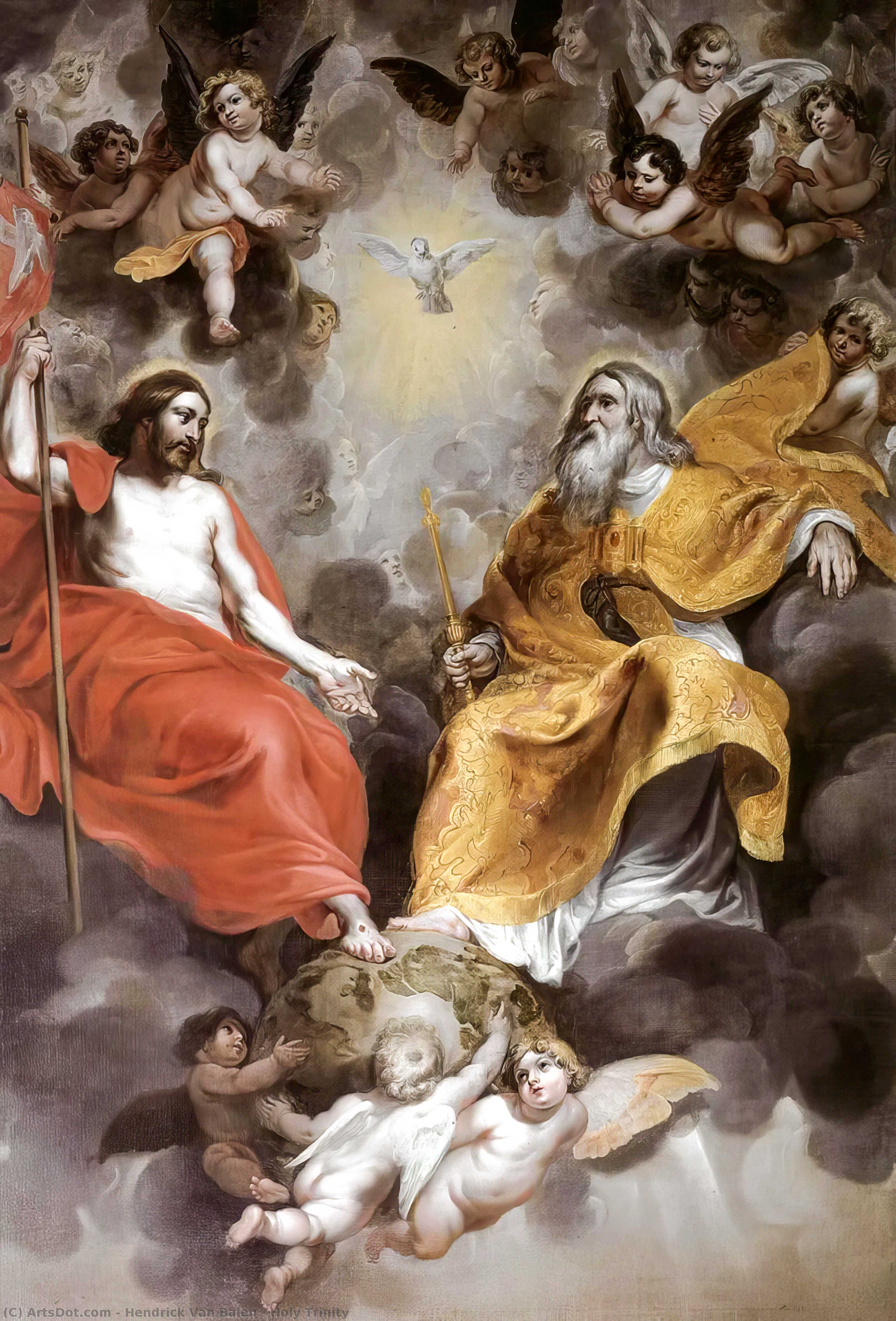WikiOO.org - Encyclopedia of Fine Arts - Maleri, Artwork Hendrick Van Balen - Holy Trinity