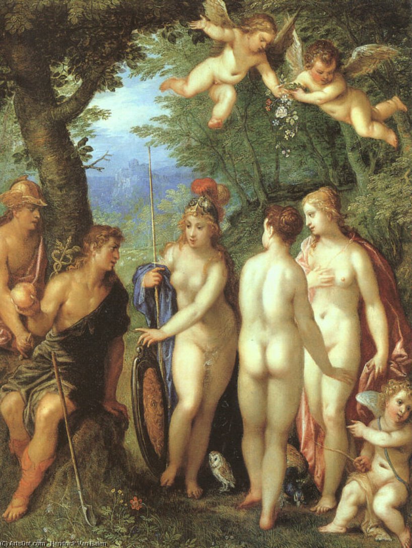 Wikioo.org - The Encyclopedia of Fine Arts - Painting, Artwork by Hendrick Van Balen - The Judgement of Paris