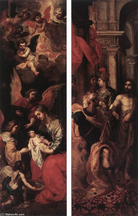 Wikioo.org - The Encyclopedia of Fine Arts - Painting, Artwork by Hendrick Van Balen - Wings of an Altarpiece