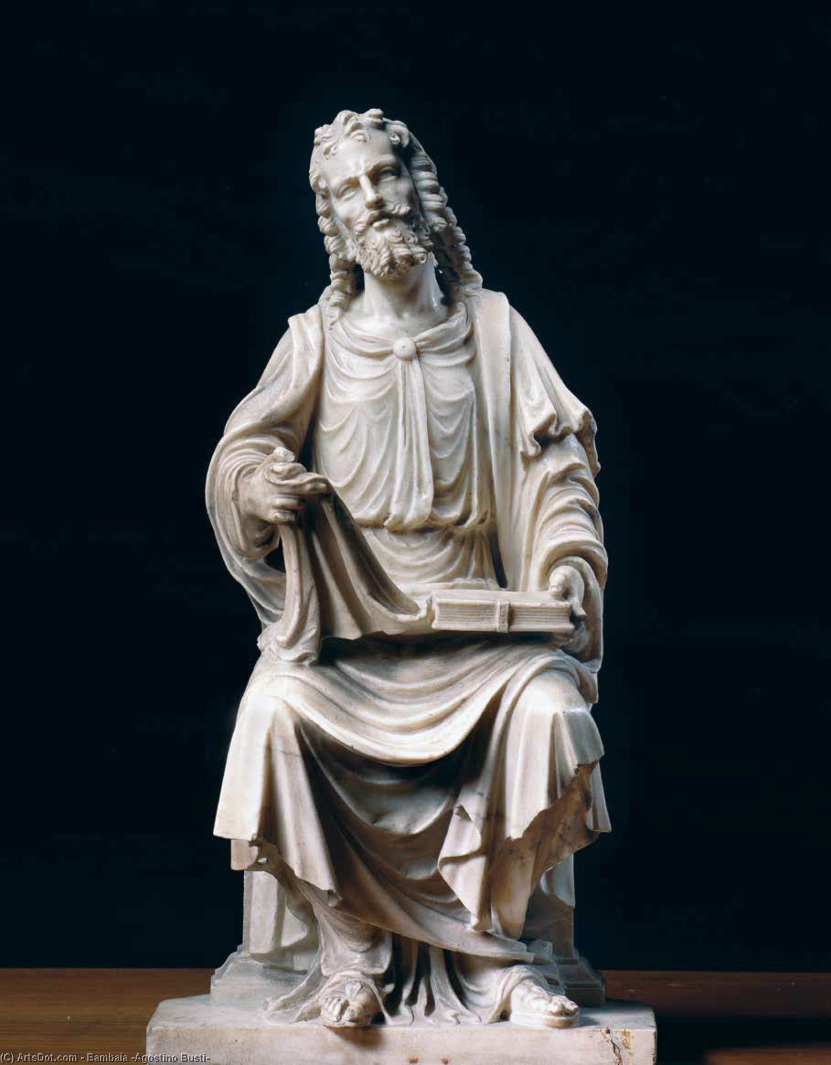 WikiOO.org - Encyclopedia of Fine Arts - Lukisan, Artwork Bambaia (Agostino Busti) - Figure of a Saint