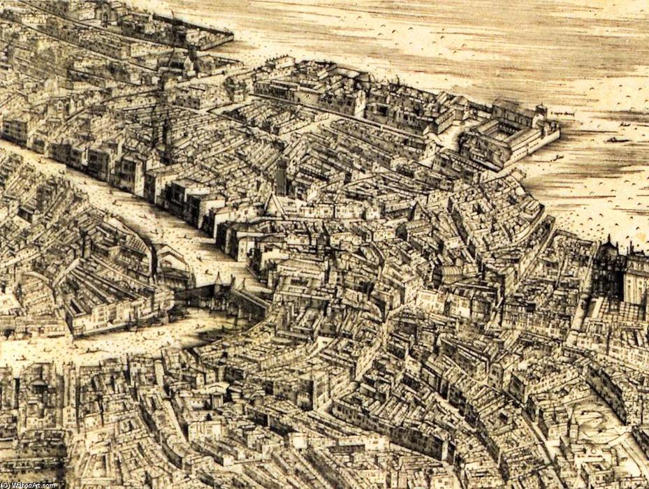 WikiOO.org - دایره المعارف هنرهای زیبا - نقاشی، آثار هنری Jacopo De Barbari - Plan of Venice (detail)