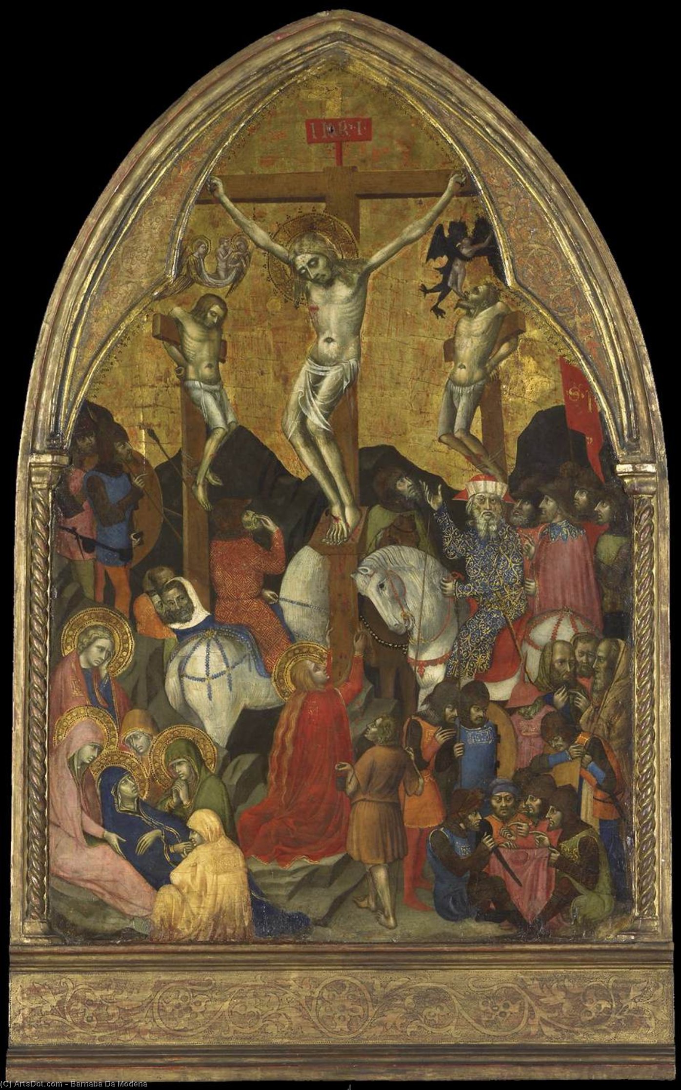 WikiOO.org - Encyclopedia of Fine Arts - Maleri, Artwork Barnaba Da Modena - Crucifixion
