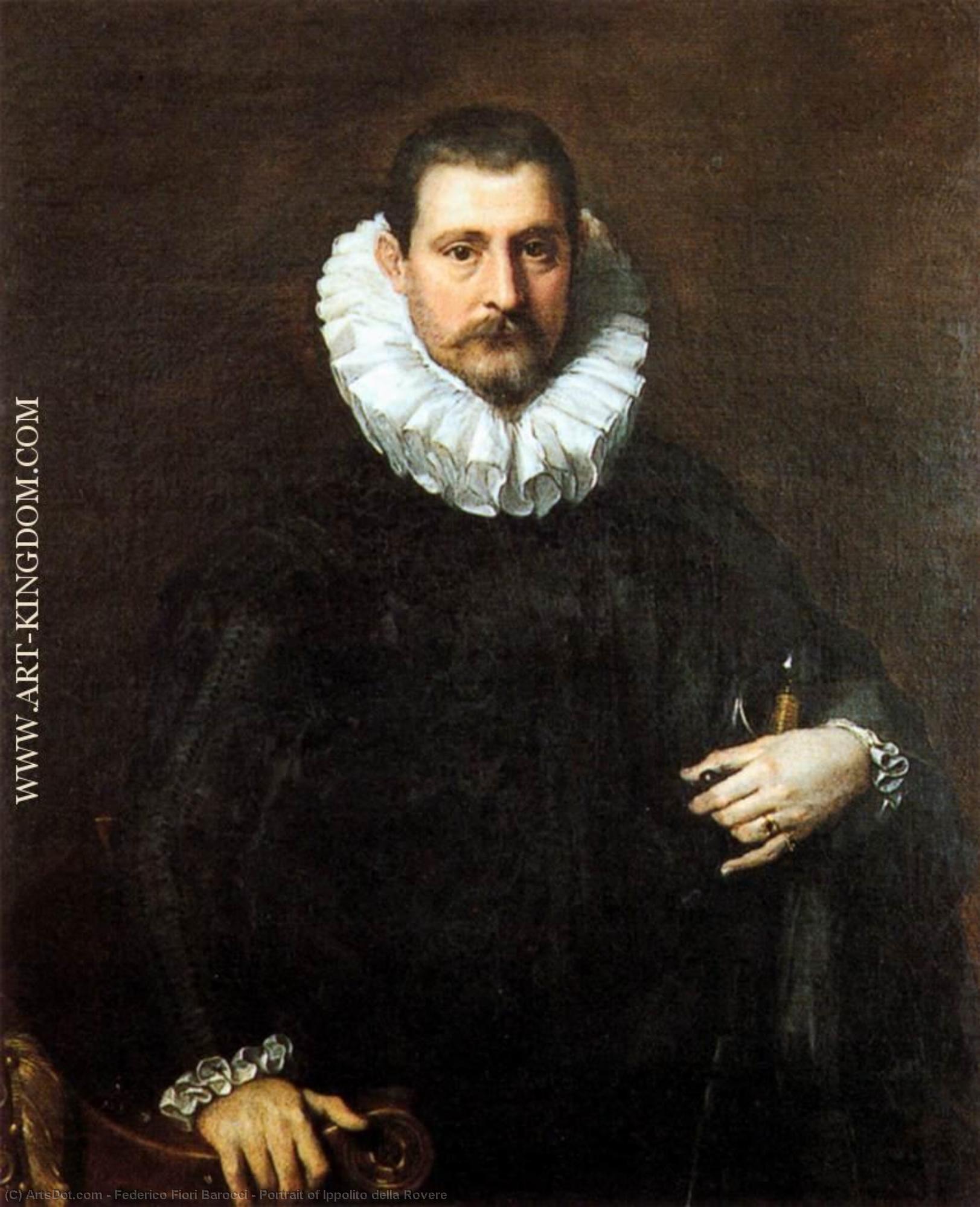 Wikioo.org - The Encyclopedia of Fine Arts - Painting, Artwork by Federico Fiori Barocci - Portrait of Ippolito della Rovere