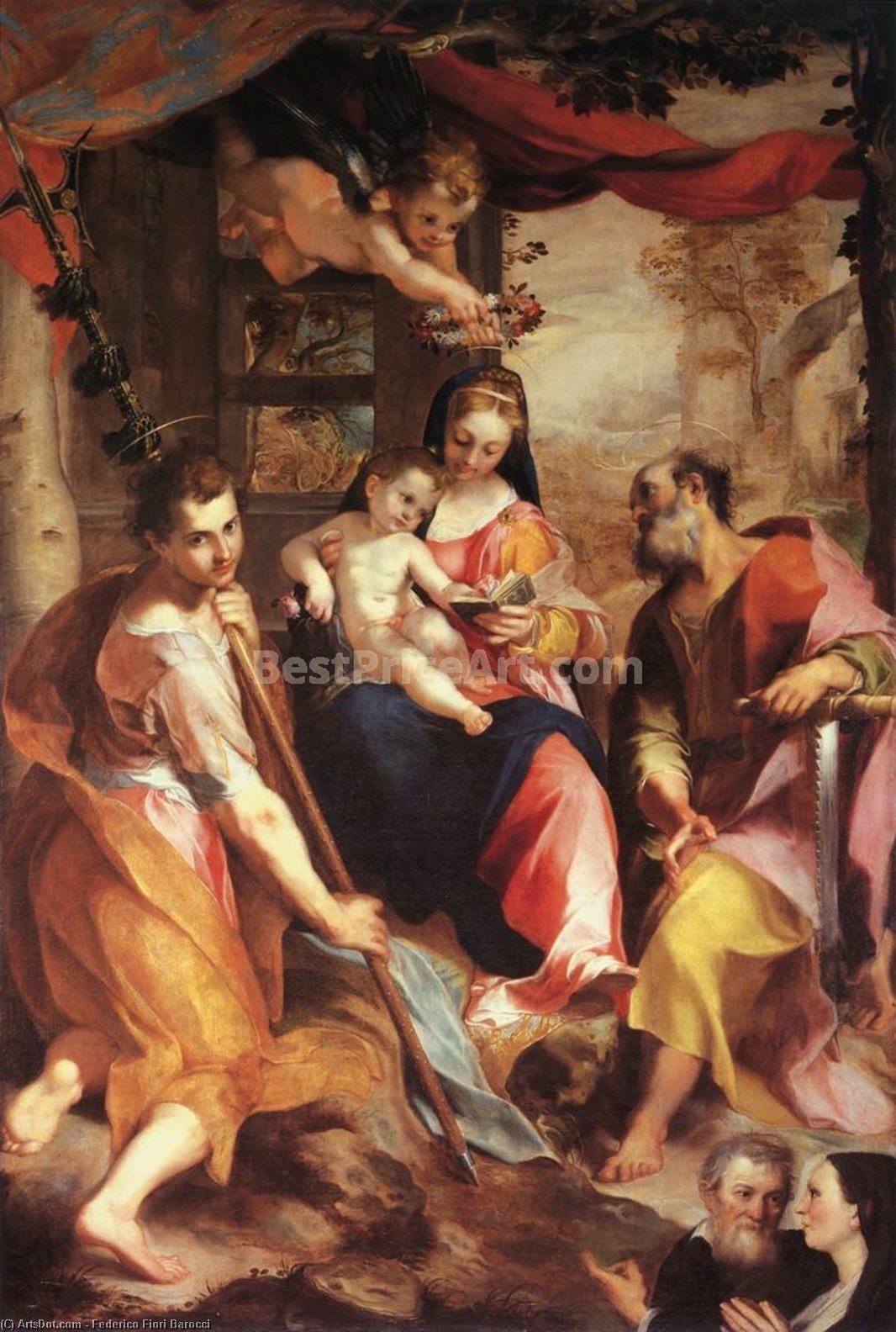 Wikioo.org - The Encyclopedia of Fine Arts - Painting, Artwork by Federico Fiori Barocci - Virgin and Child with Sts Simon and Jude (Madonna di San Simone)
