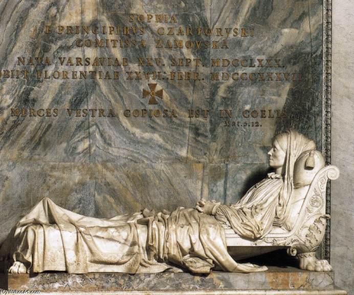 Wikioo.org - The Encyclopedia of Fine Arts - Painting, Artwork by Lorenzo Bartolini - Tomb of Princess Sophia Zamoyska (detail)