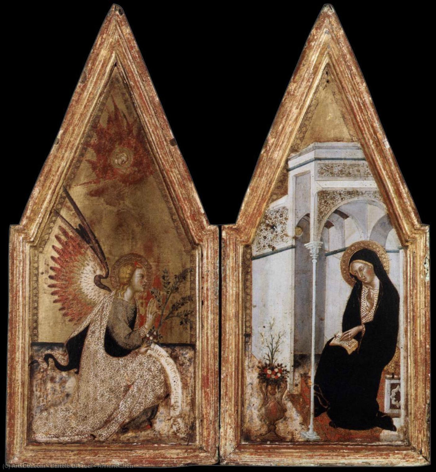 WikiOO.org - Enciklopedija dailės - Tapyba, meno kuriniai Bartolo Di Fredi - Annunciation