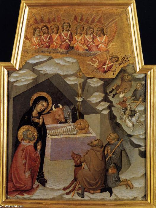 Wikioo.org - The Encyclopedia of Fine Arts - Painting, Artwork by Bartolo Di Fredi - Nativity and Adoration of the Shepherds