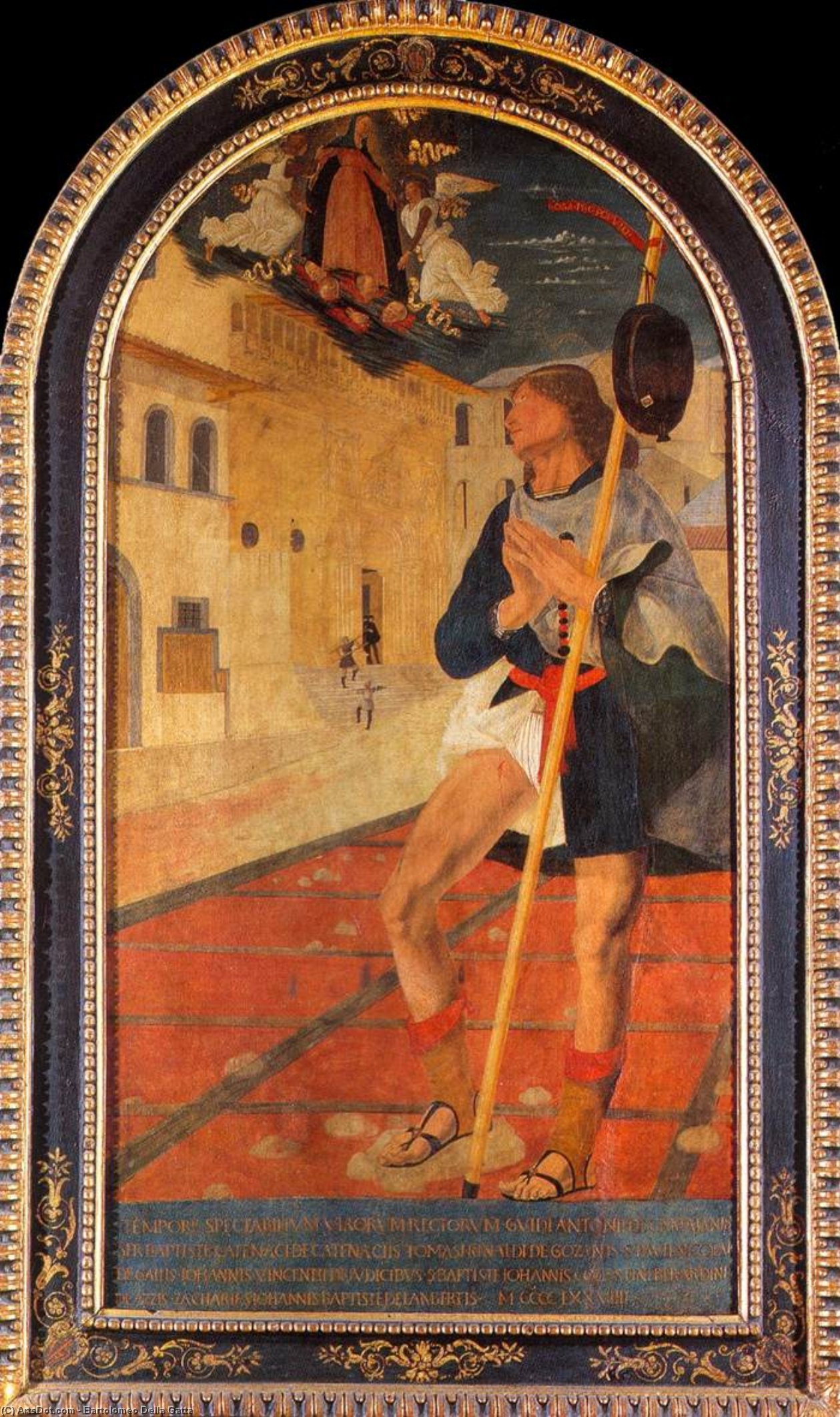 WikiOO.org - Enciklopedija likovnih umjetnosti - Slikarstvo, umjetnička djela Bartolomeo Della Gatta - St Roch in front of the Fraternita dei Laici in Arezzo