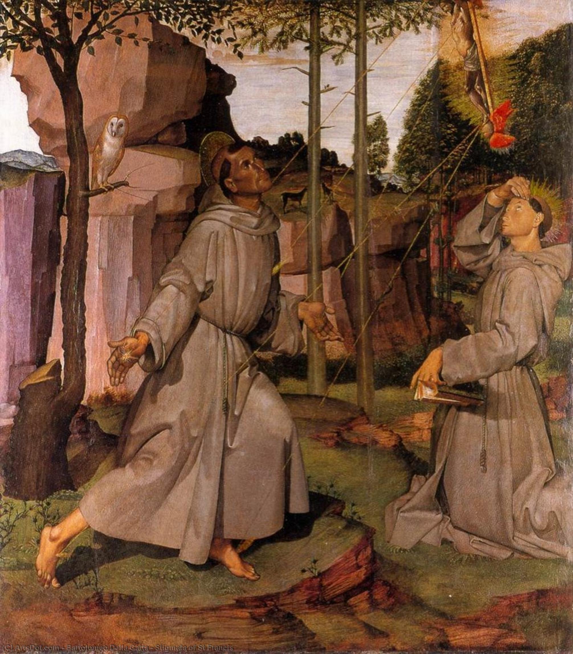 Wikioo.org - The Encyclopedia of Fine Arts - Painting, Artwork by Bartolomeo Della Gatta - Stigmata of St Francis